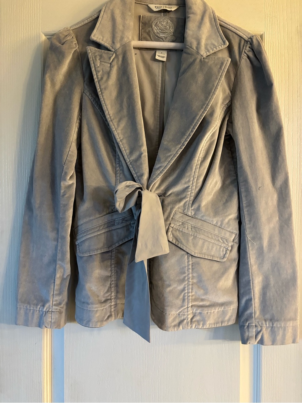 Soft Gray Button or Tie-Waist Jacket - Women